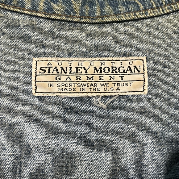 Vintage Stanley Morgan Women’s Blue Jean Vest XL or 2XL - Picture 13 of 16